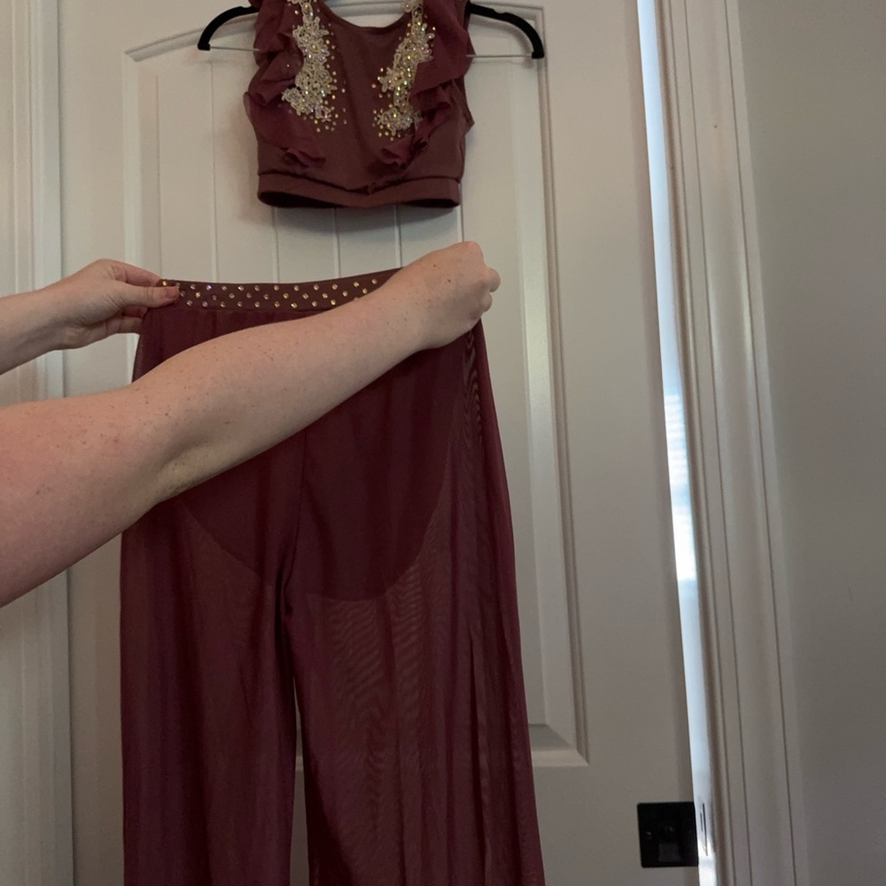 Weissman Elegant Burgundy Childs Dance Costume